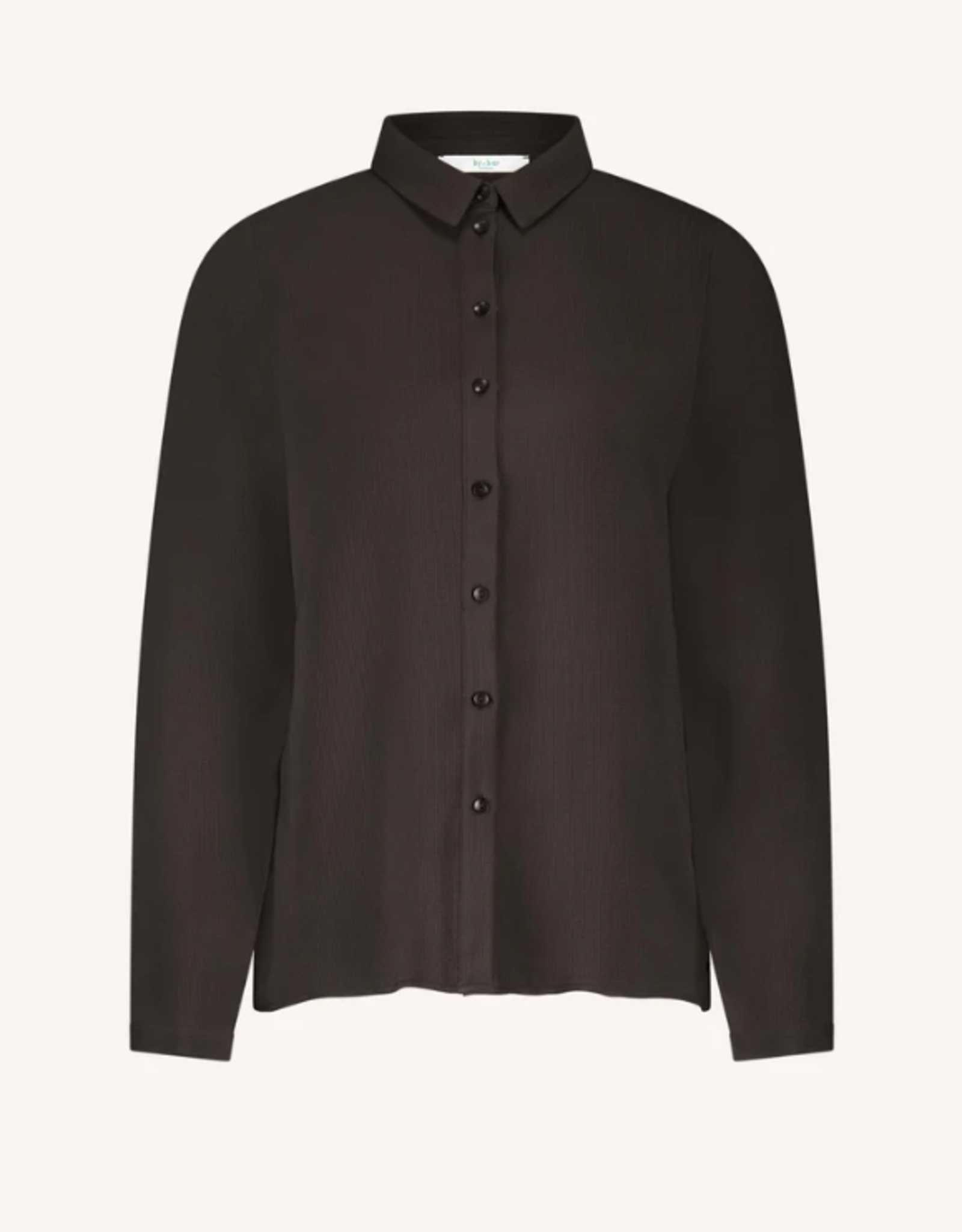 By Bar Donna Satin Stripe Blouse Cafe Noir