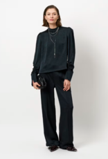 Dante 6 Jules Creased Satin Pants Midnight Green