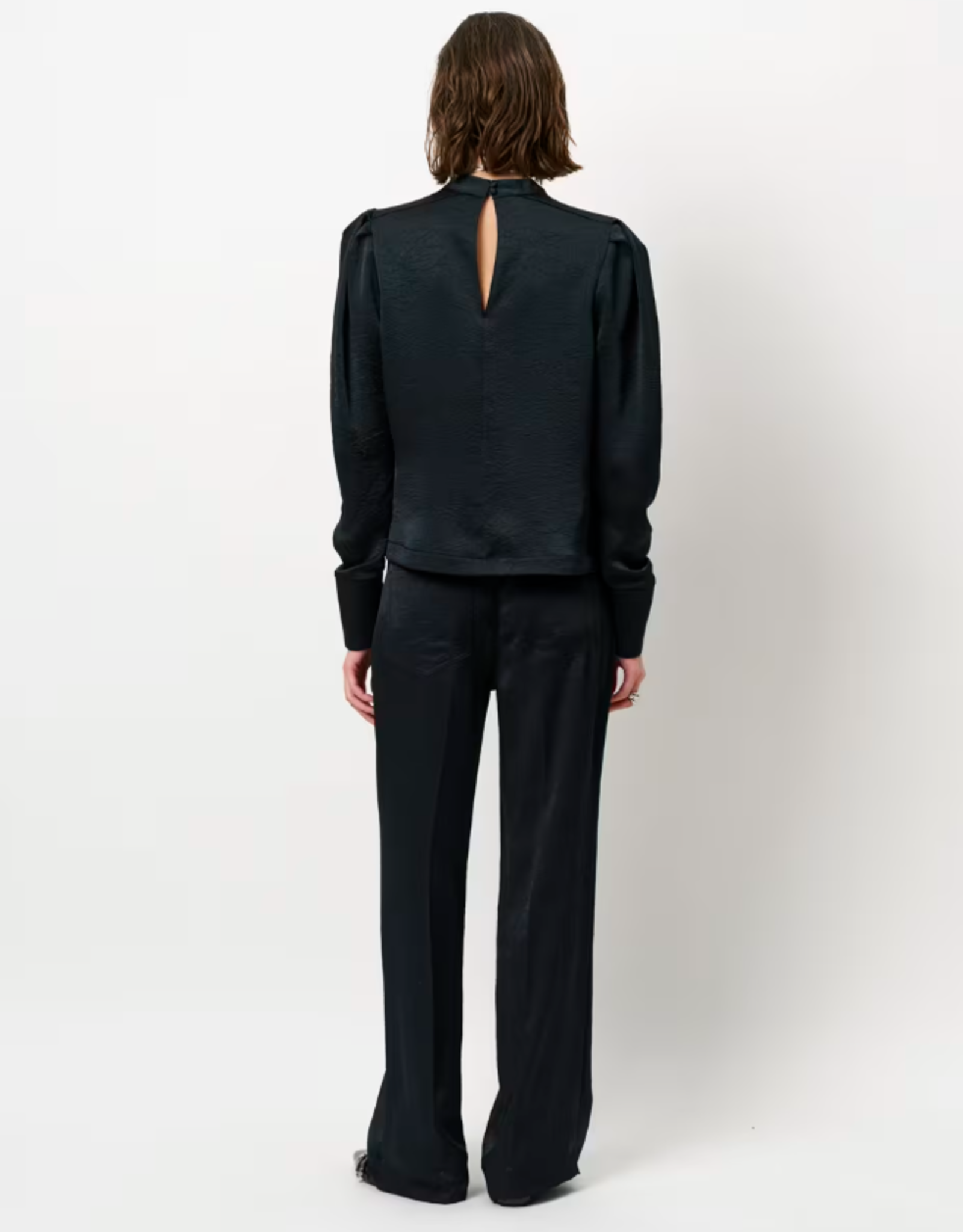 Dante 6 Jules Creased Satin Pants Midnight Green