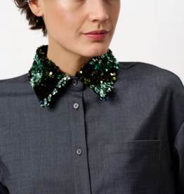 Dante 6 Cybella Embellished Shirt Granite Grey Mélange