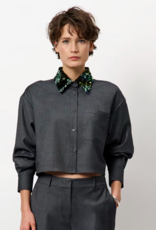 Dante 6 Cybella Embellished Shirt Granite Grey Mélange