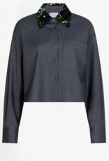 Dante 6 Cybella Embellished Shirt Granite Grey Mélange