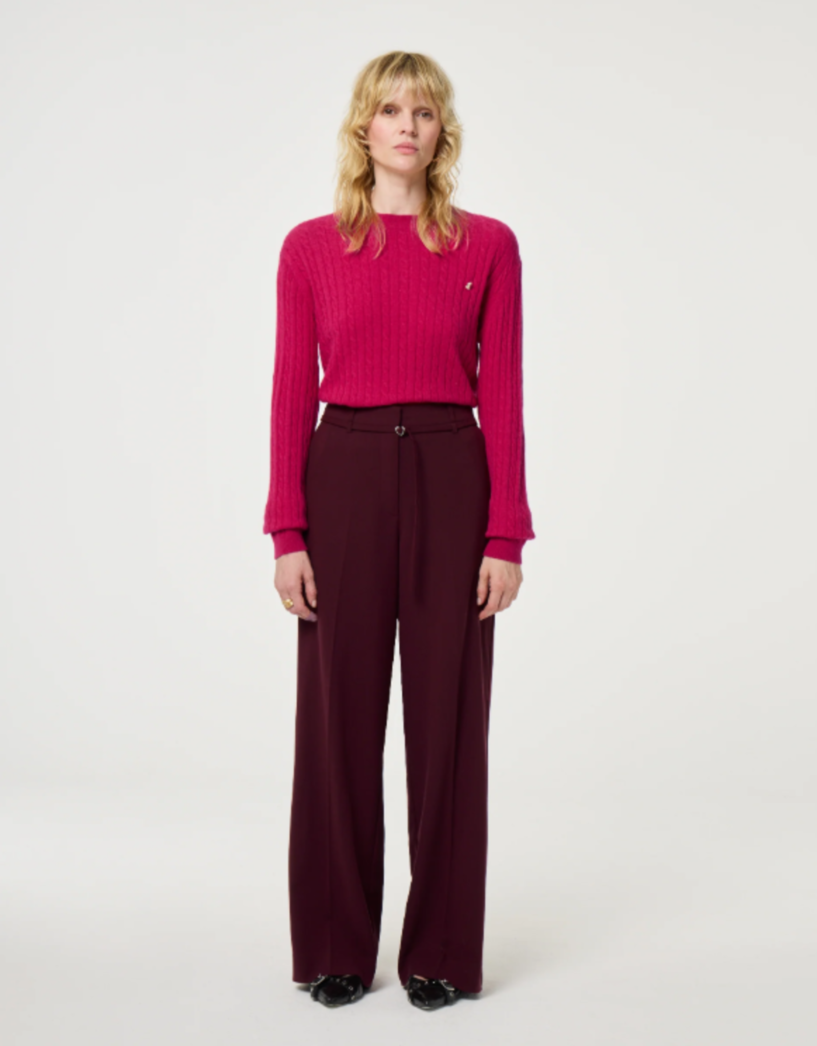 Fabienne Chapot Nelsan Trousers Deep Burgundy