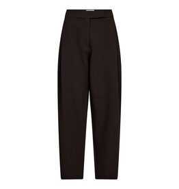Co'Couture Vola Carrot Pleat LL Pant Dark Brown