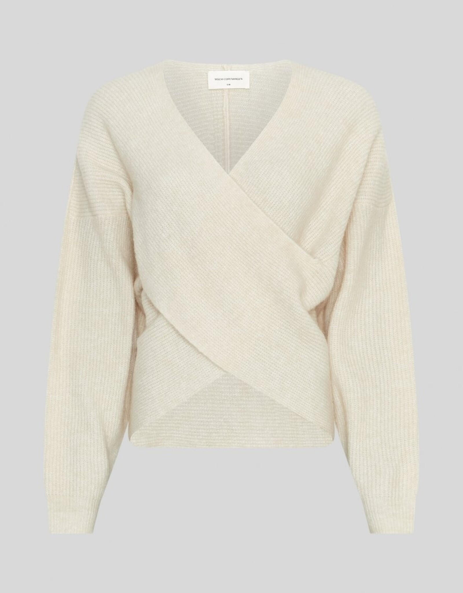 Moss Copenhagen Zinelle Hope Wrap Pullover Fog Melange