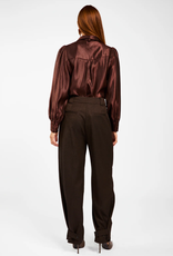 Aaiko Veronne Tie Blouse Chicory Coffee