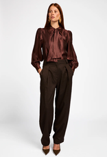 Aaiko Veronne Tie Blouse Chicory Coffee