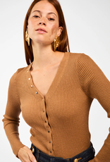 Aaiko Amalia Cardigan Bison Brown