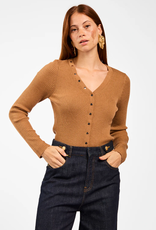 Aaiko Amalia Cardigan Bison Brown