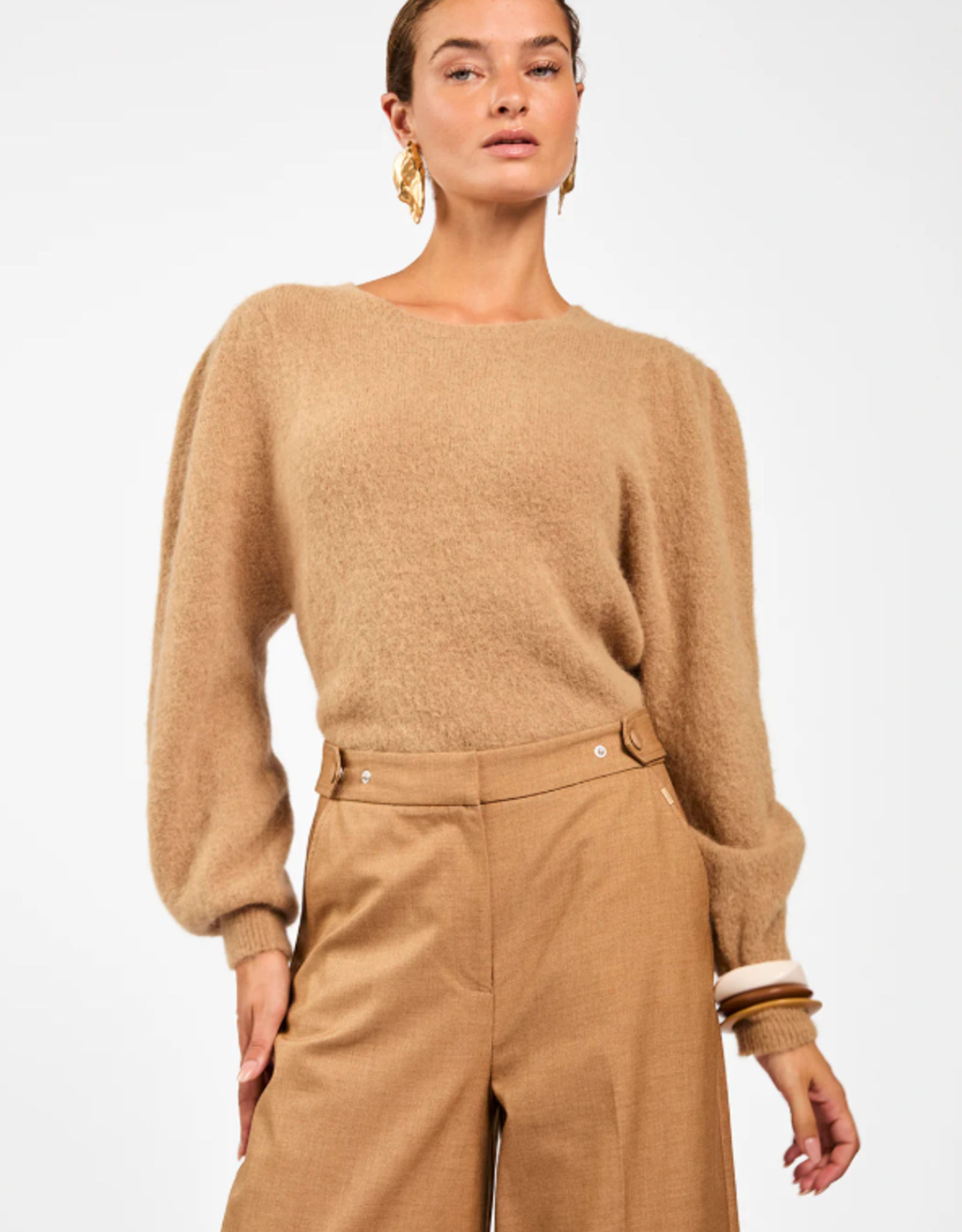 Aaiko Denize Sweater Bison Brown