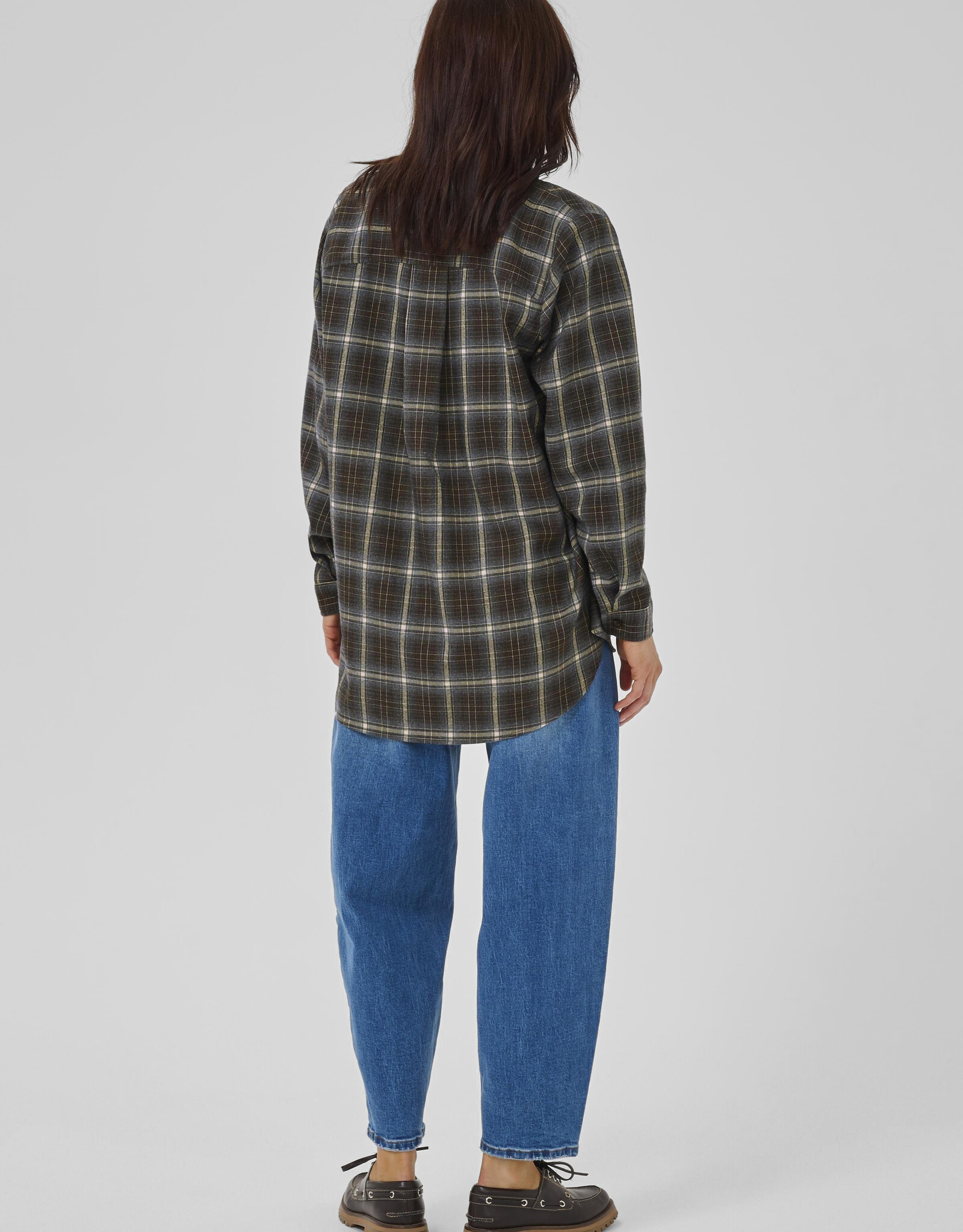 My Essential Wardrobe Marly Shirt Espresso Check