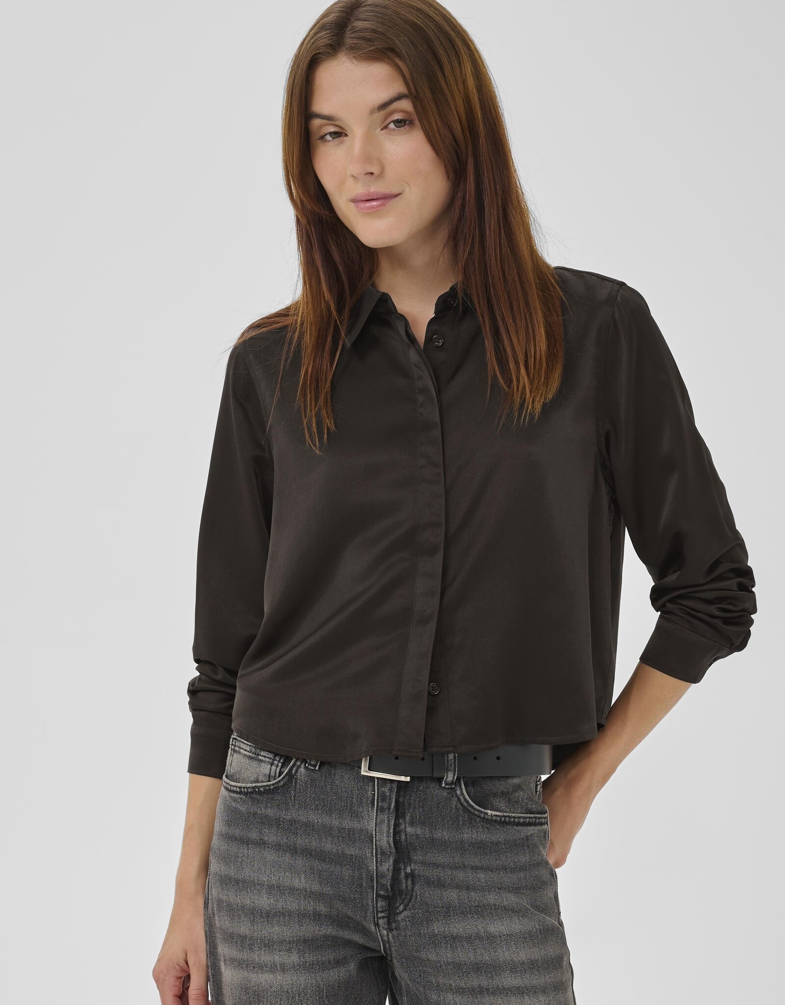 My Essential Wardrobe Estelle Short Shirt Espresso