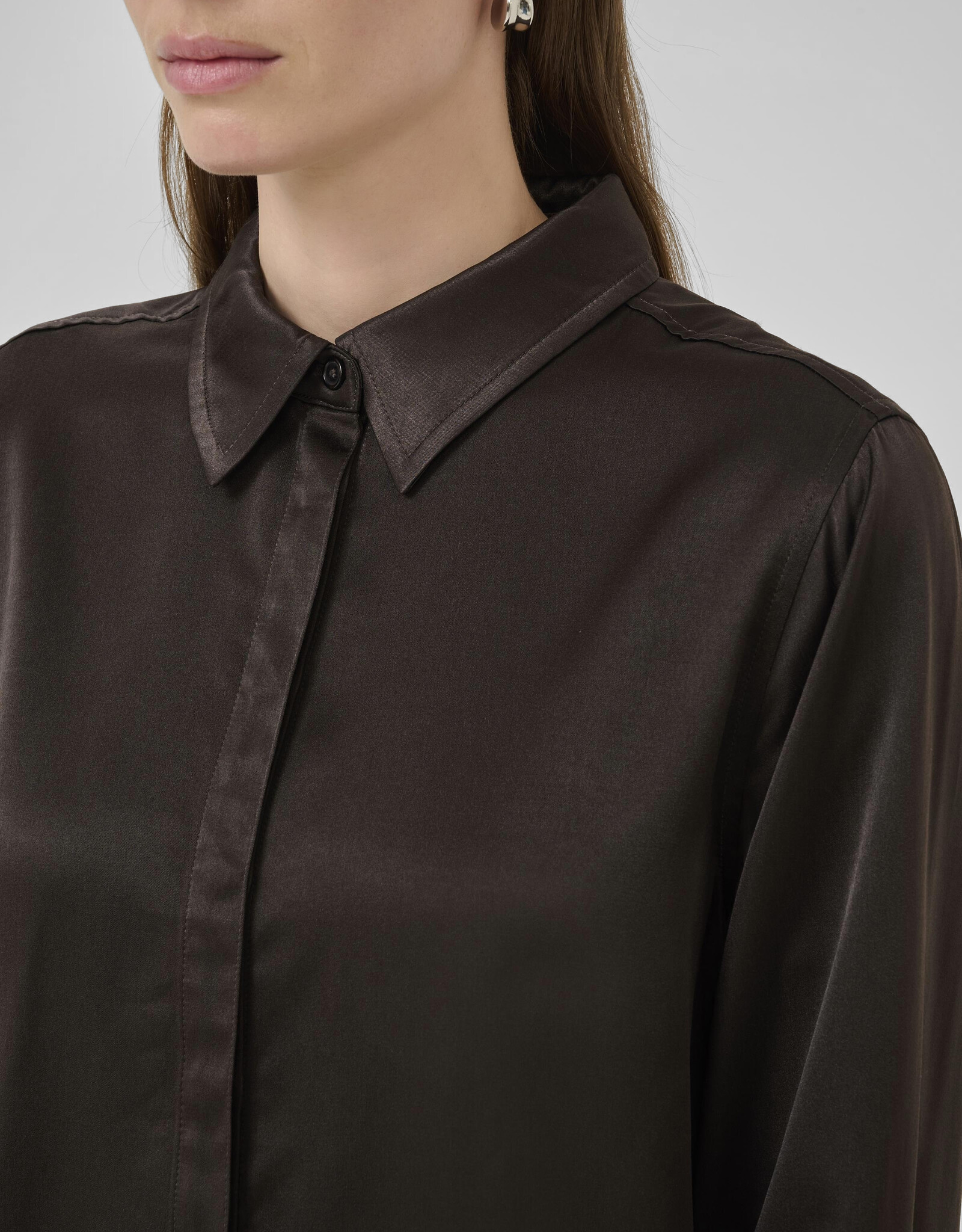 My Essential Wardrobe Estelle Short Shirt Espresso