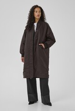 My Essential Wardrobe Helga Reversable Long Jacket Espresso