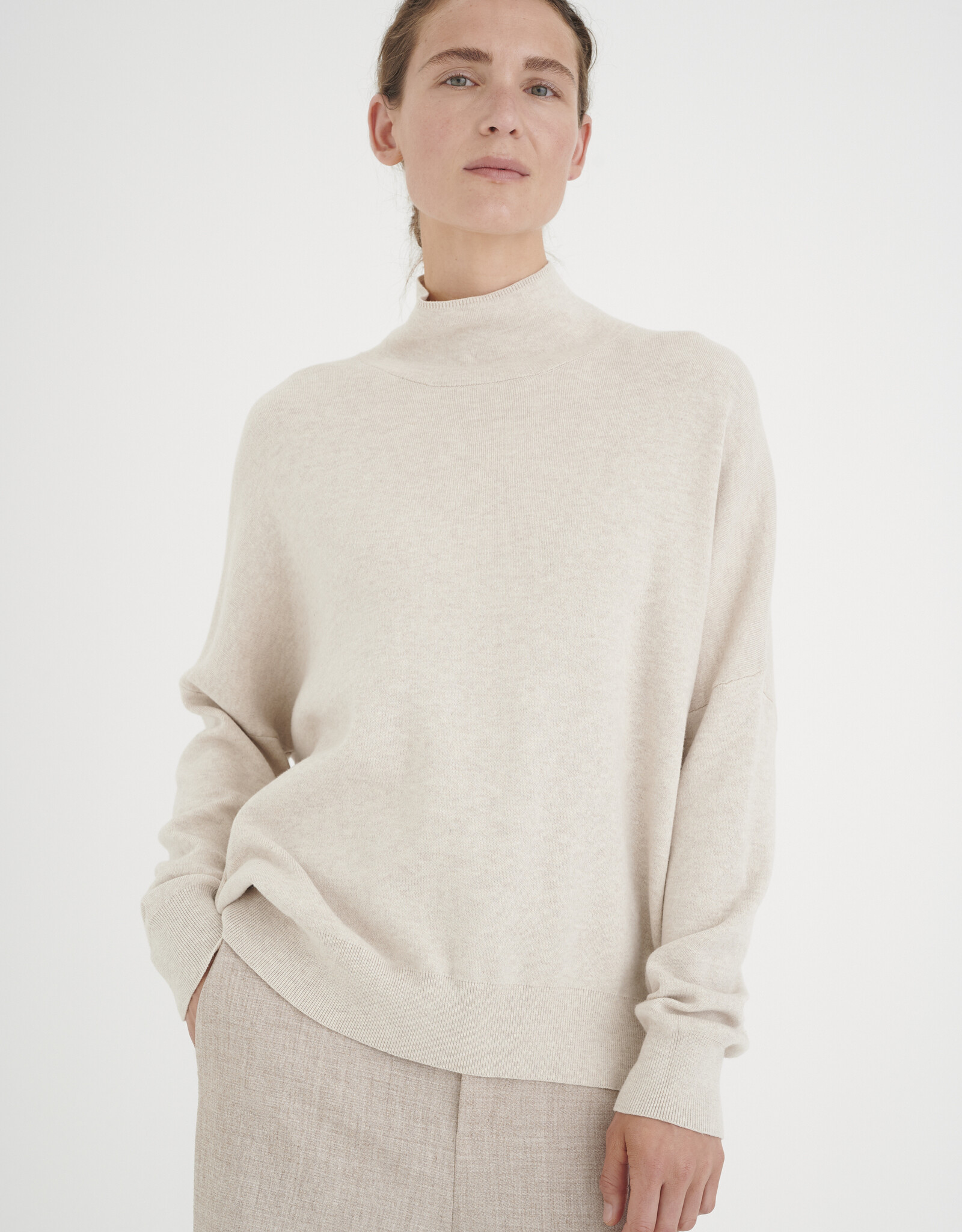 InWear Tenley Turtleneck Pullover Simply Taupe Melange