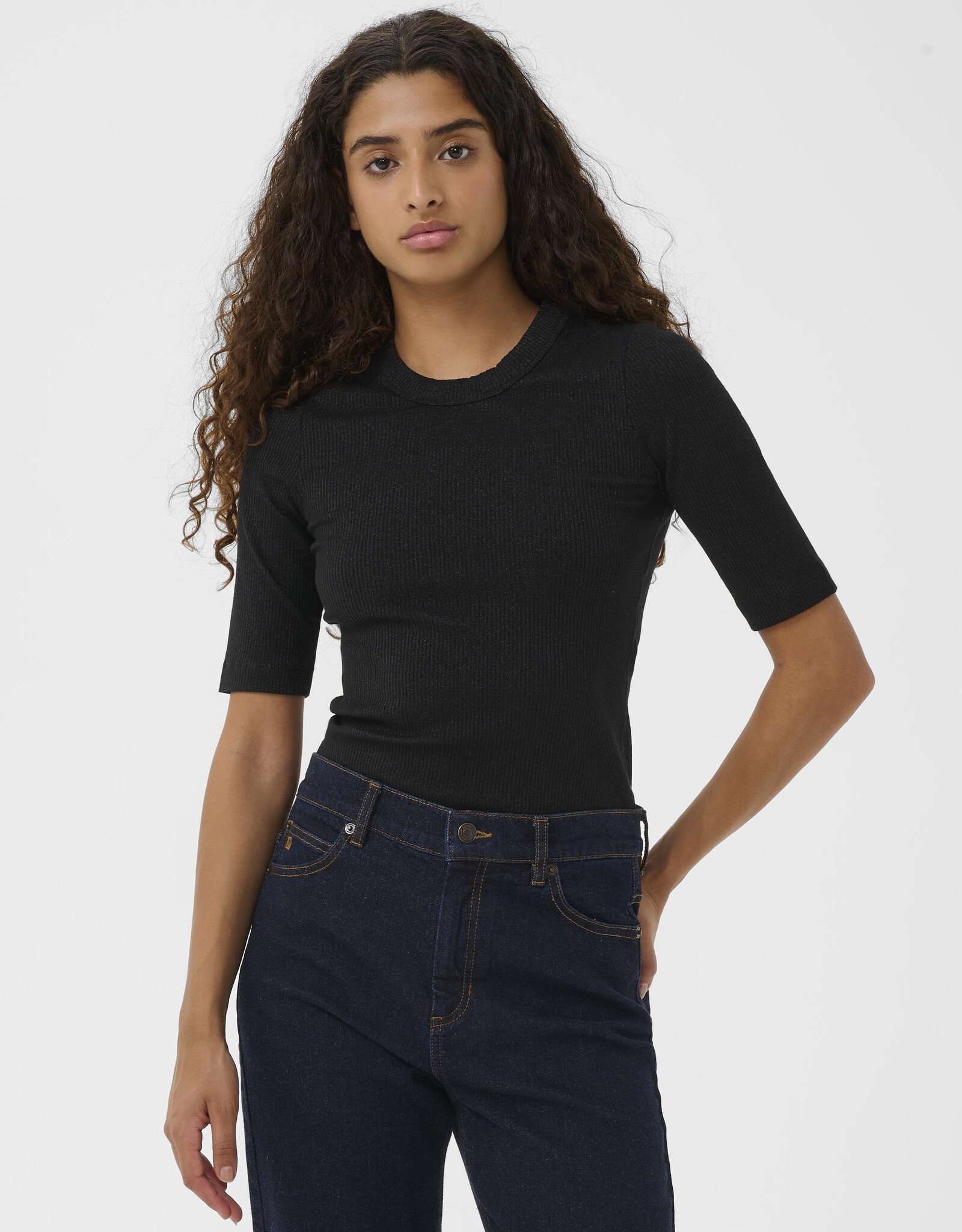 InWear Dagna Lurex T-shirt Black Glitter