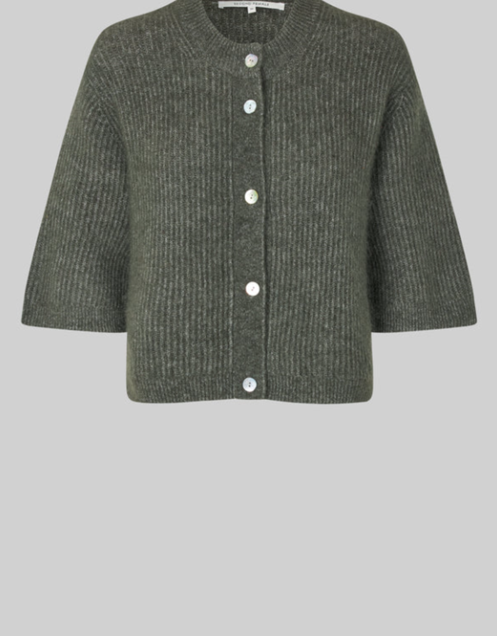 Second Female Andrea Knit Rib Cardigan Beluga