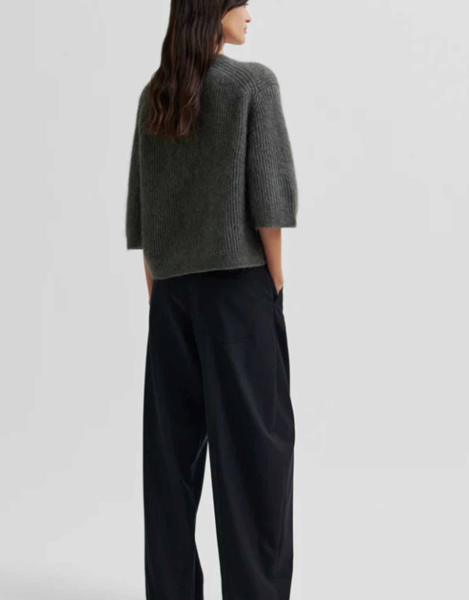 Second Female Andrea Knit Rib Cardigan Beluga