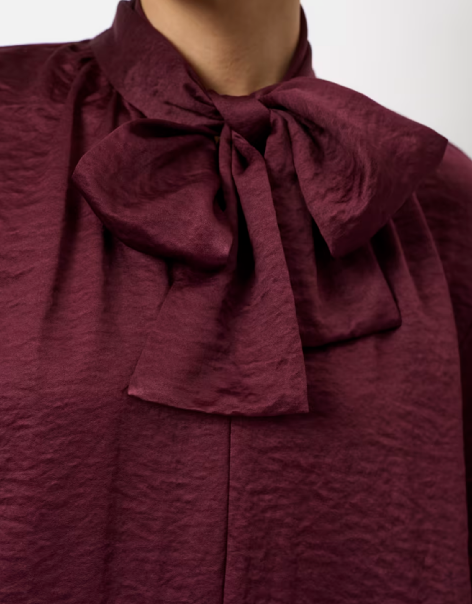 Dante 6 Leigh Pussy Bow Dress Mulberry Red