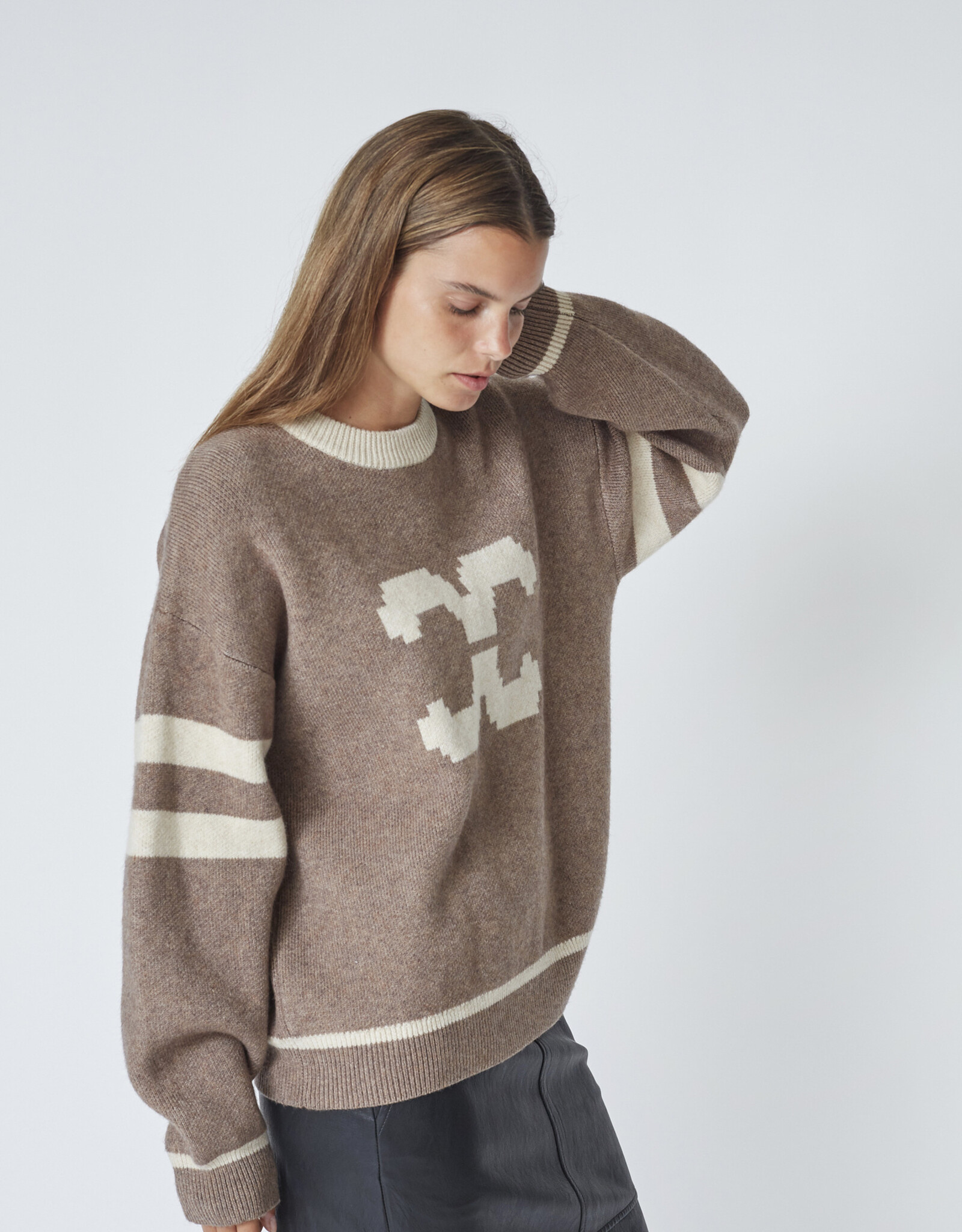 Co'Couture Row Coco Logo Knit Walnut