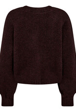 Co'Couture Cozy Twist Back Knit Winered