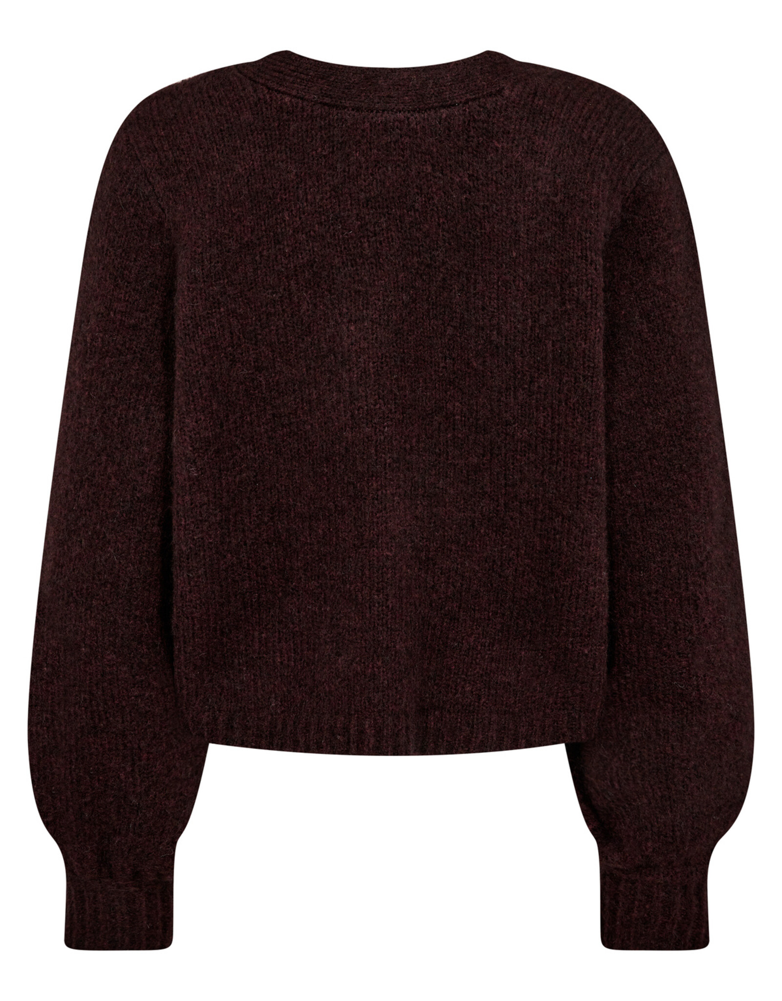 Co'Couture Cozy Twist Back Knit Winered
