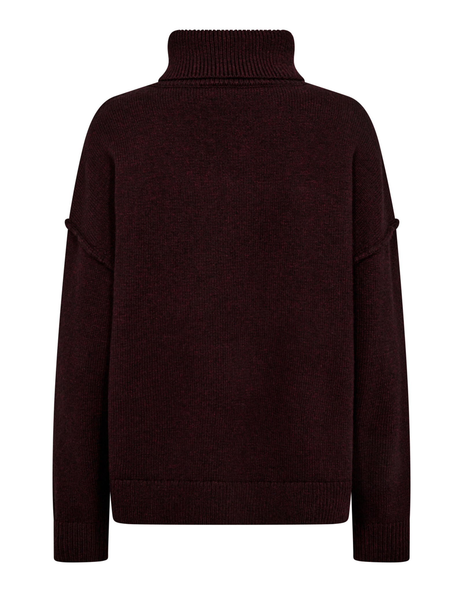 Co'Couture Maja Slit Roll Neck Winered