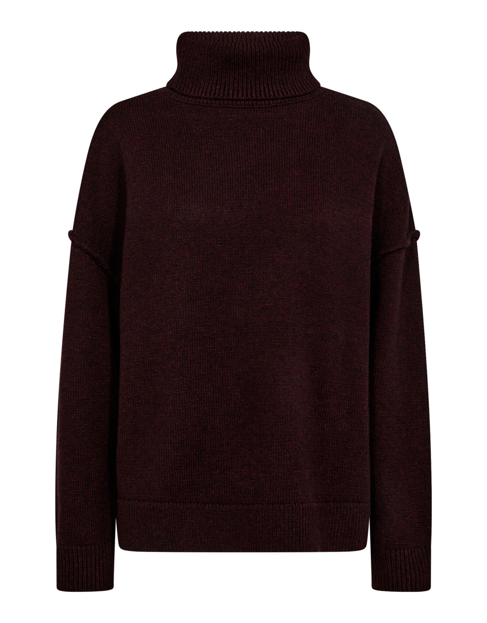 Co'Couture Maja Slit Roll Neck Winered