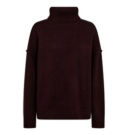 Co'Couture Maja Slit Roll Neck Winered