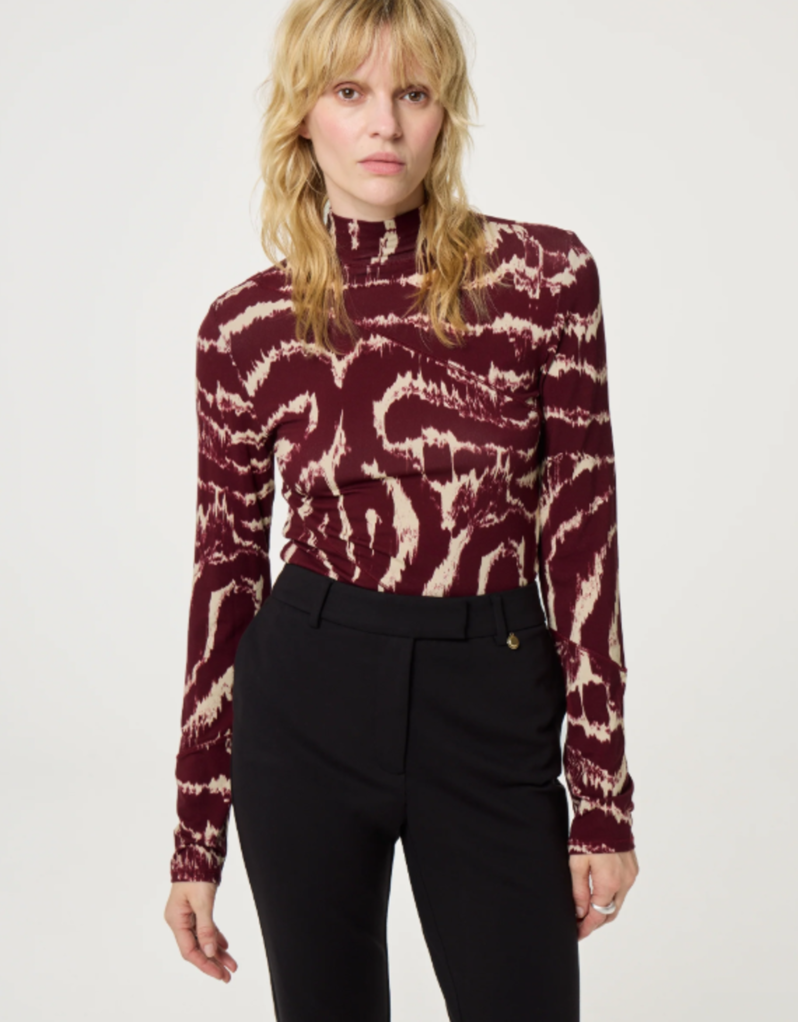 Fabienne Chapot Quinty Top Deep Burgundy Creme