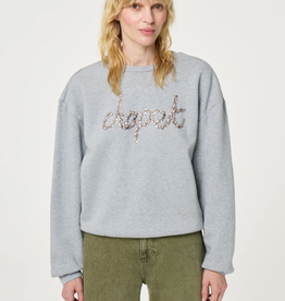 Fabienne Chapot Terry Rhinestone Sweater Dark Grey Melange