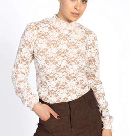 Aaiko Tory Lace Top Cream