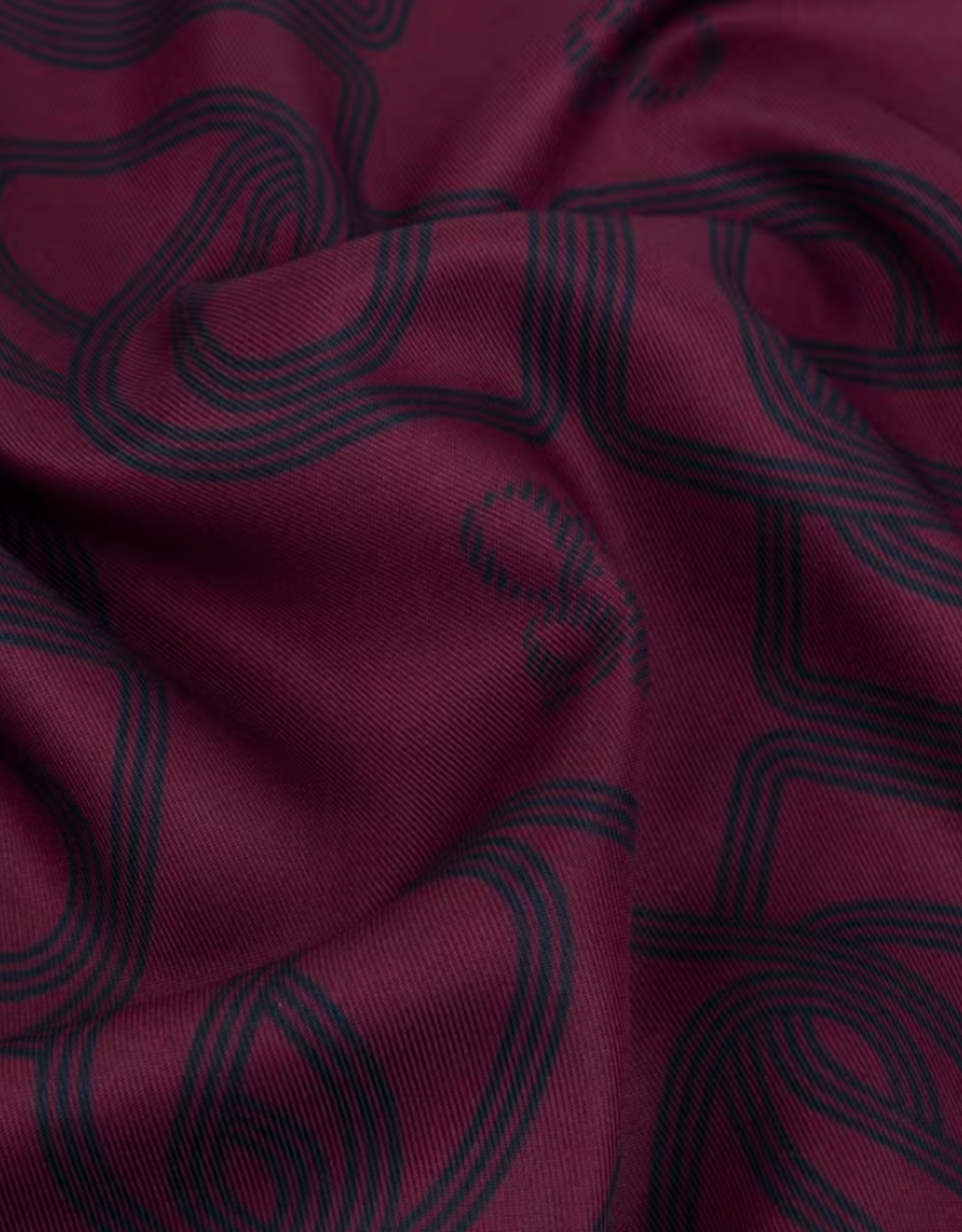 Dante 6 Monogram Scarf Mulberry Red