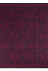 Dante 6 Monogram Scarf Mulberry Red