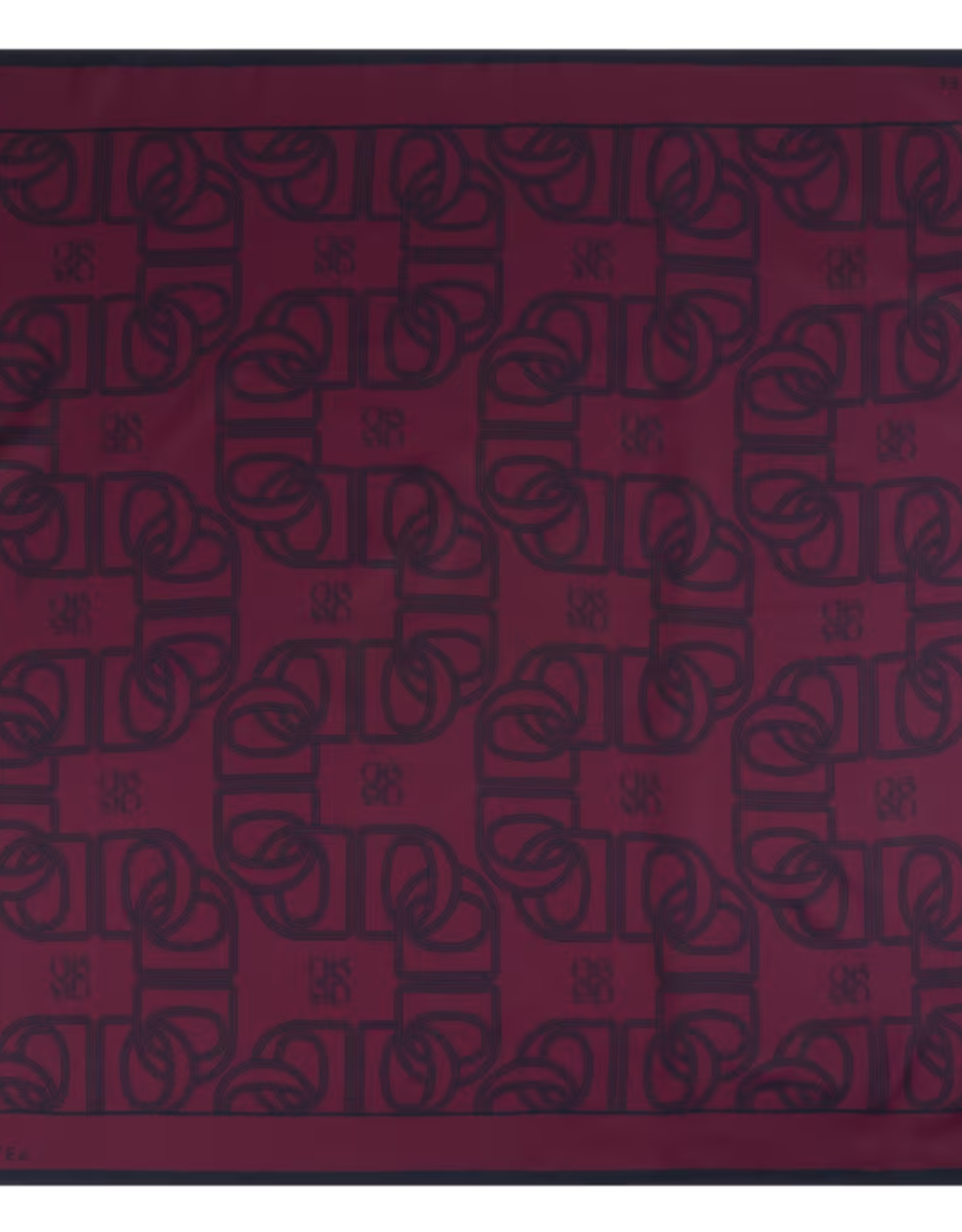 Dante 6 Monogram Scarf Mulberry Red