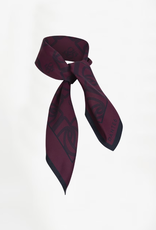 Dante 6 Monogram Scarf Mulberry Red