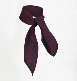 Dante 6 Monogram Scarf Mulberry Red