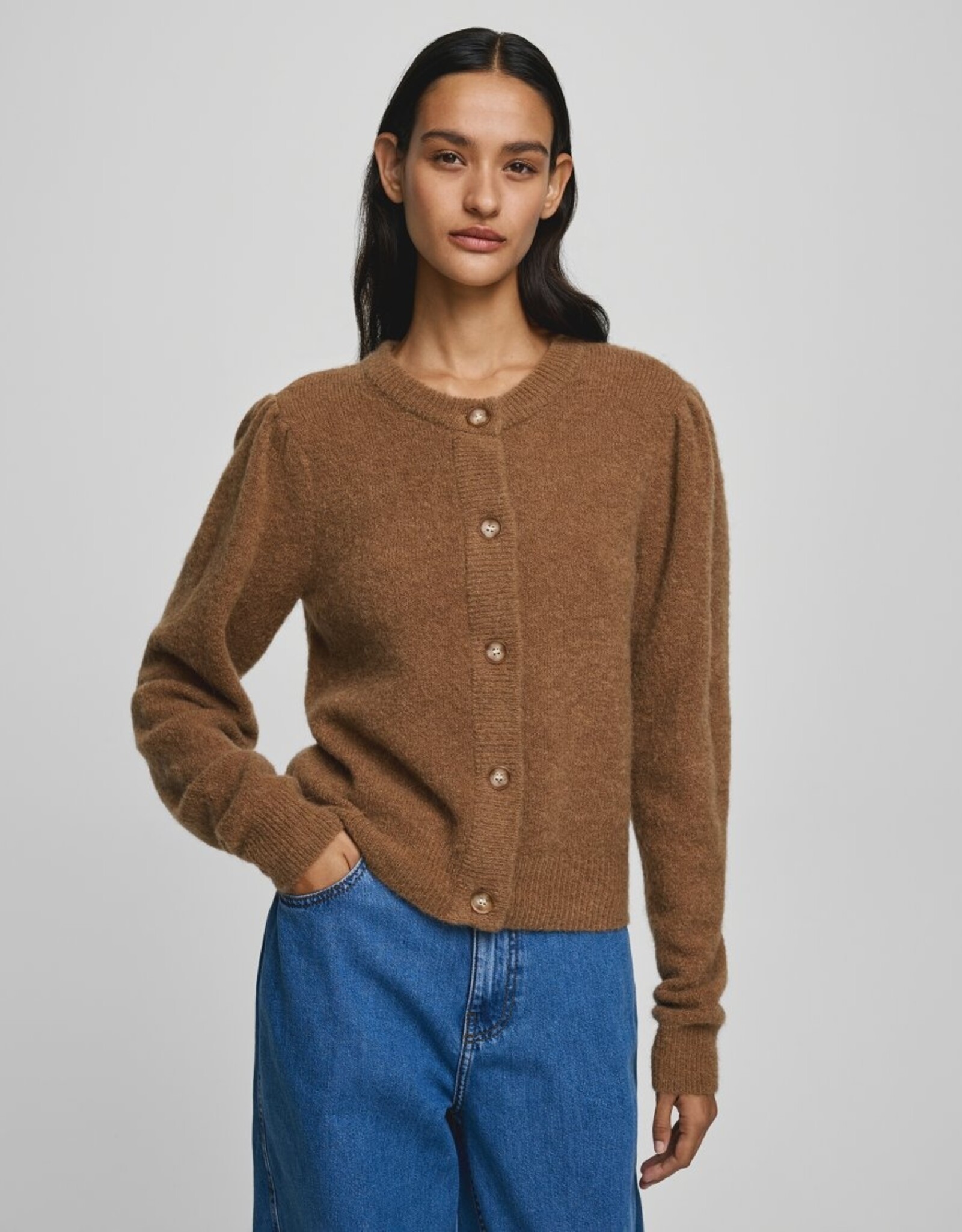 Moss Copenhagen Miabelle Hope Cardigan Toasted Coconut