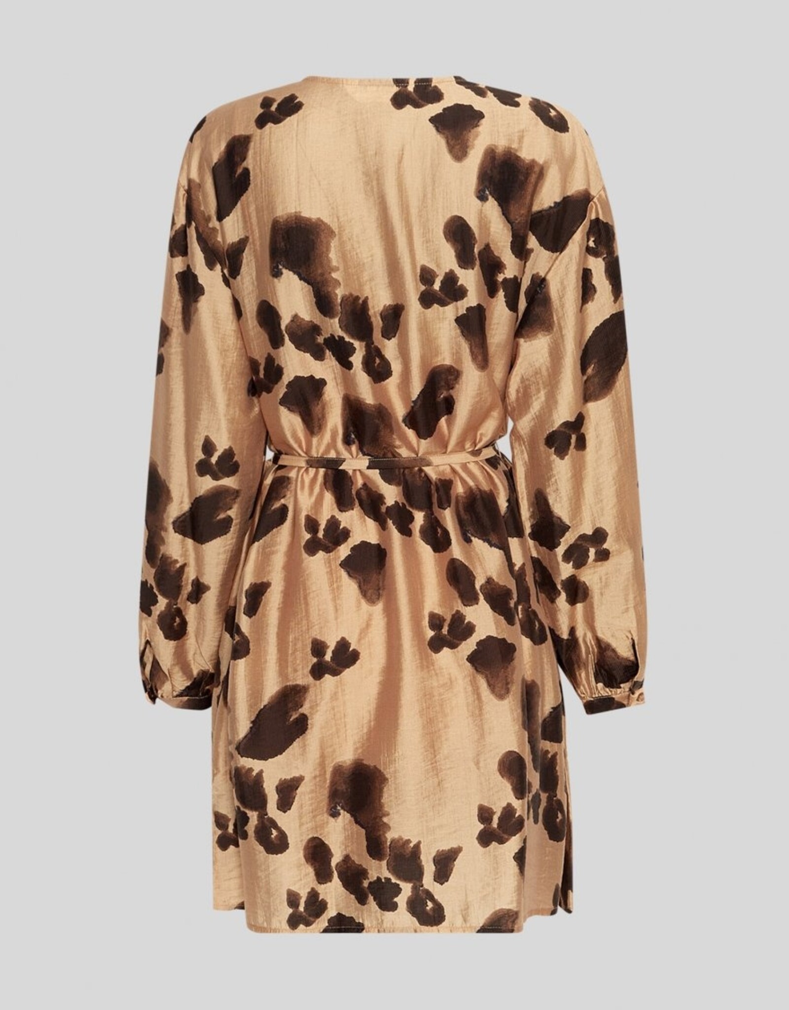 Moss Copenhagen Nilla Romina Short Dress Iced Coffee