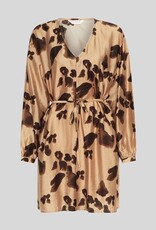 Moss Copenhagen Nilla Romina Short Dress Iced Coffee