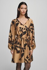 Moss Copenhagen Nilla Romina Short Dress Iced Coffee