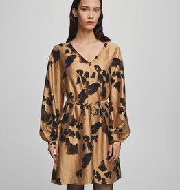 Moss Copenhagen Nilla Romina Short Dress Iced Coffee