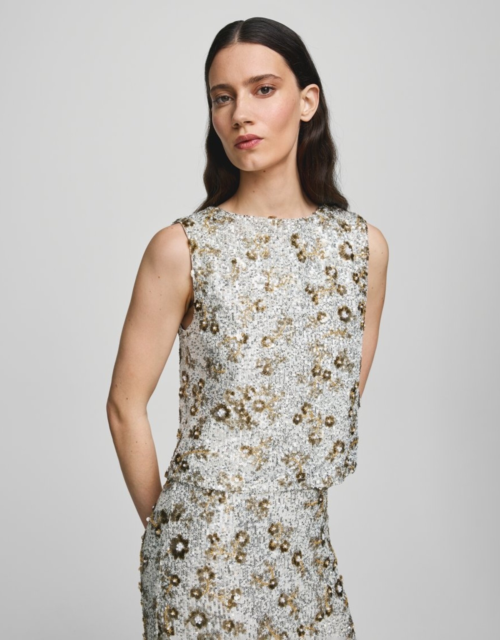 Moss Copenhagen Magnolia SL Top Silver/T Coco