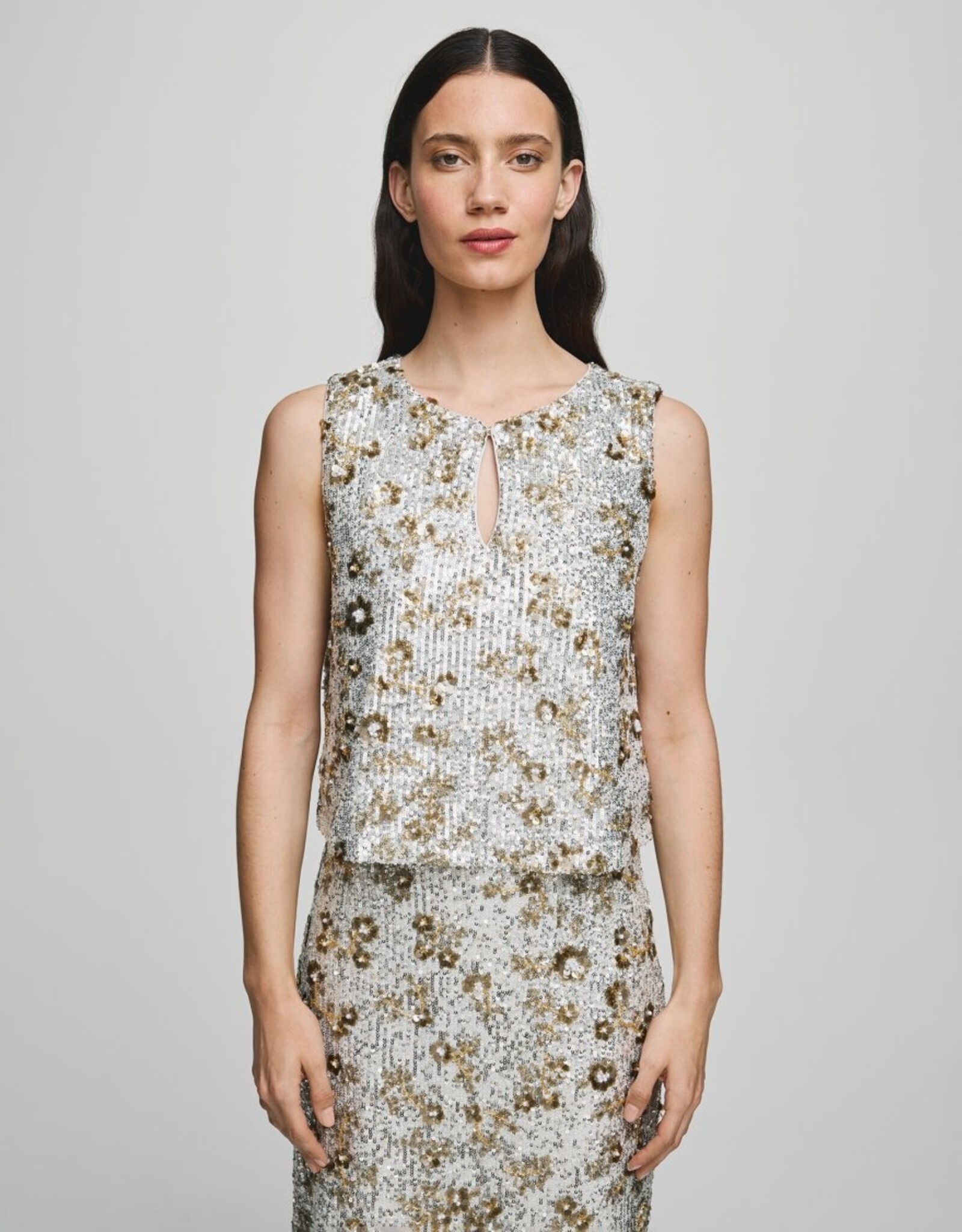 Moss Copenhagen Magnolia SL Top Silver/T Coco