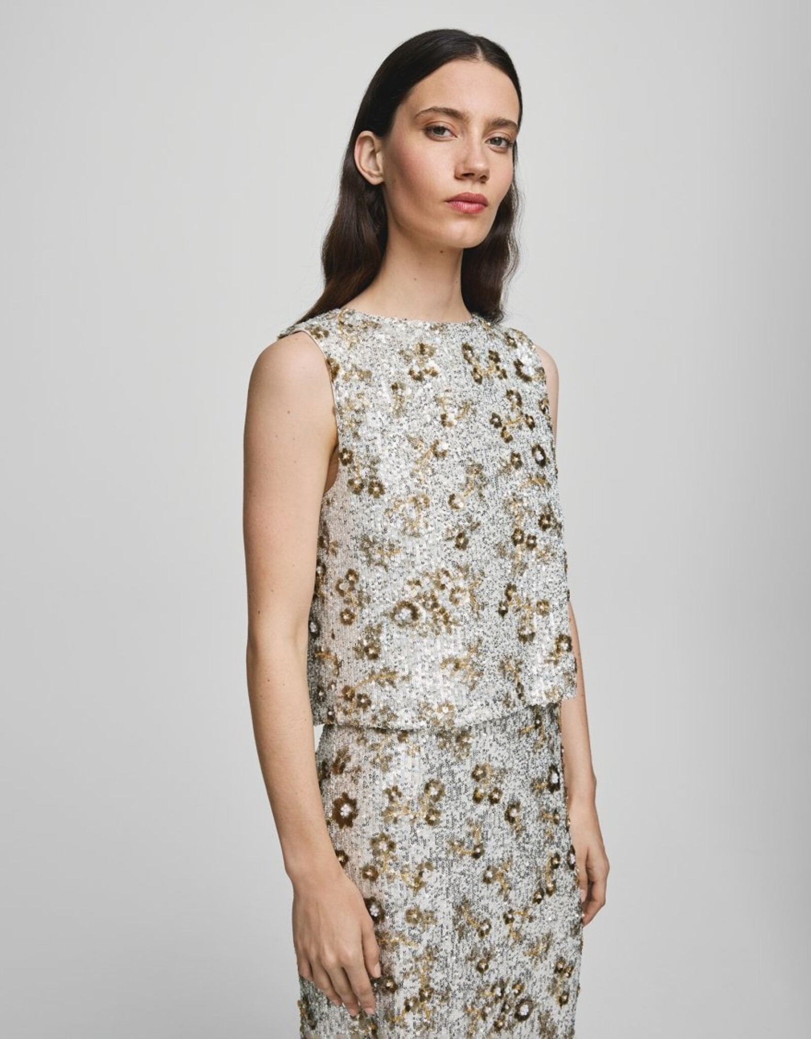 Moss Copenhagen Magnolia SL Top Silver/T Coco