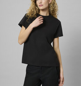 My Essential Wardrobe Hanne Rhinestone Tee Black