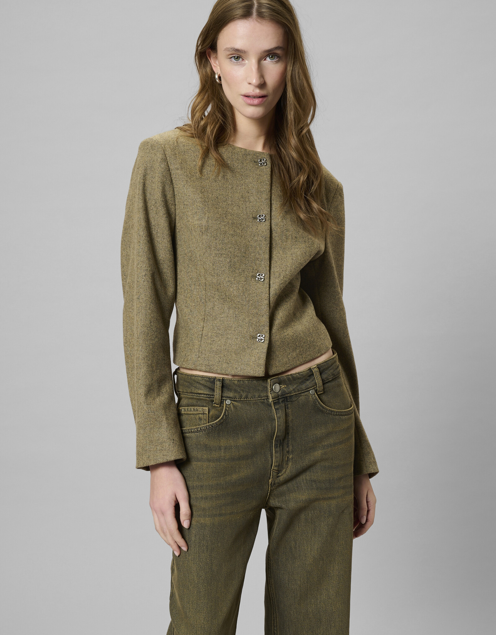 My Essential Wardrobe Billa Short Blazer Amber Melange