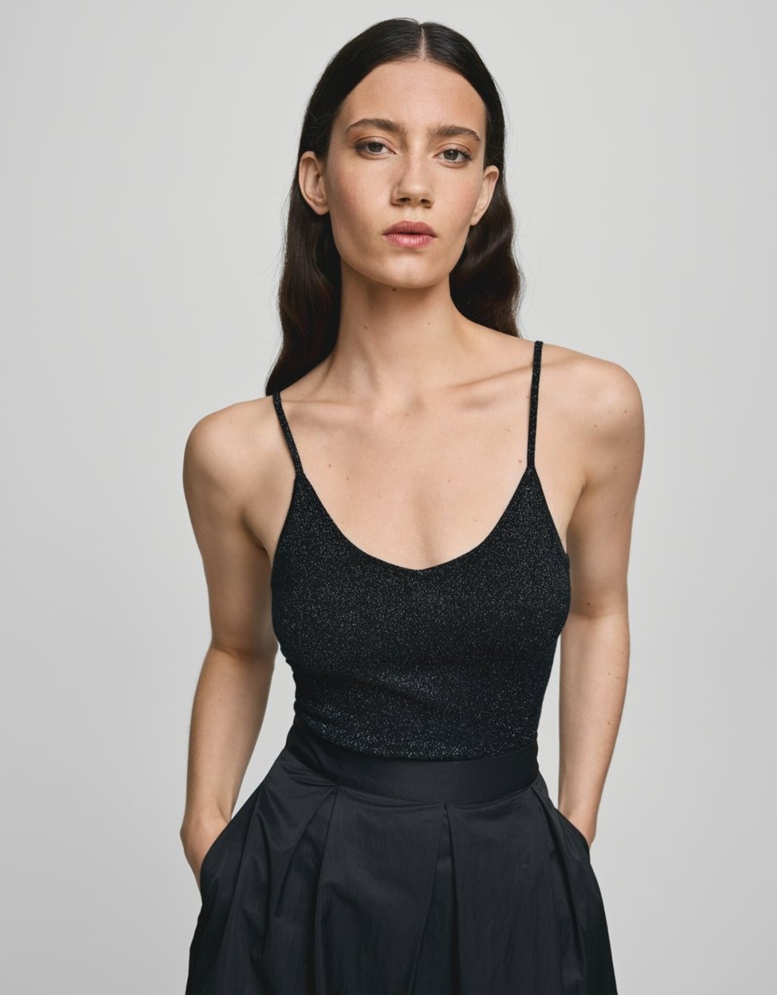 Moss Copenhagen Eurasia Strap Top Black/Silver