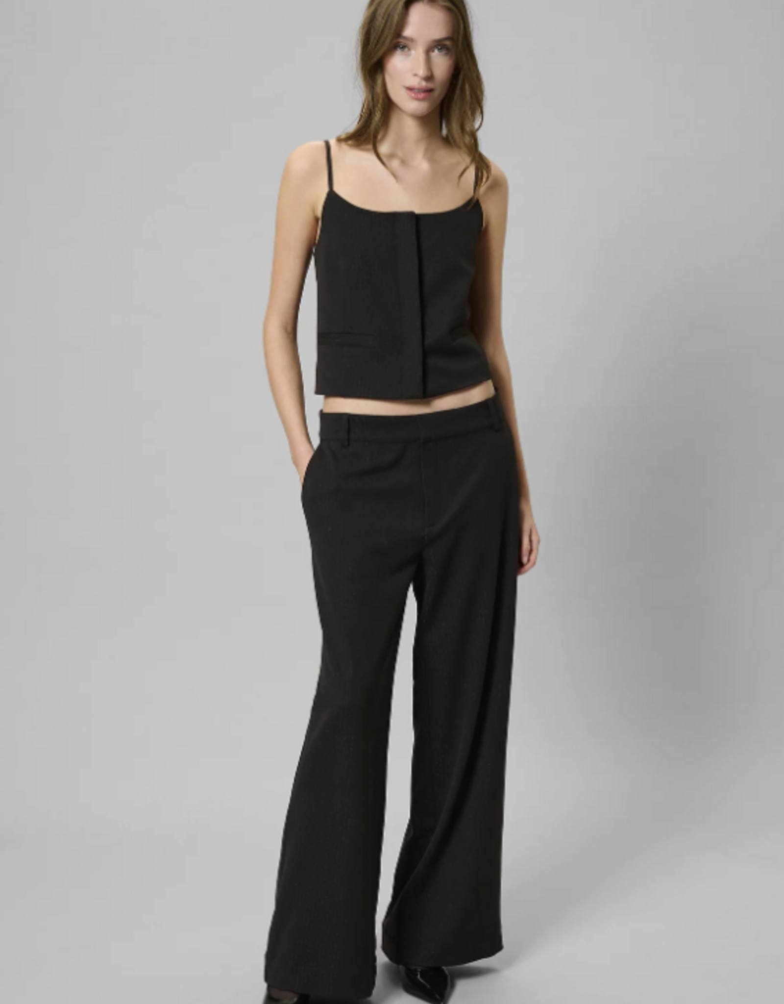 My Essential Wardrobe Reece Strap Vest Black