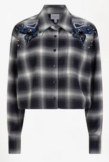 Dante 6 Eason Check Embellished Shirt Nocturnal Blue